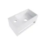 Wiesbaden Julia fontein links 35 x 20 x 16 cm solid surface mat wit