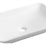 Wiesbaden Karé waskom rechthoekig 58 x 36 x 11,5 cm keramiek mat wit