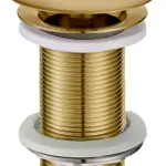 Wiesbaden UniMatch open afvoerplug verlengd 5/4" geborsteld messing PVD