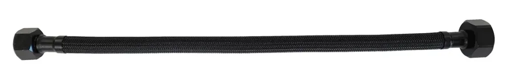 Wiesbaden Flexibele aansluitslang nylon 1/2" x 3/8" 30 cm mat zwart