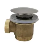 Wiesbaden Caral clickwaste afvoerplug vrijstaand bad 1 1/2" geborsteld staal