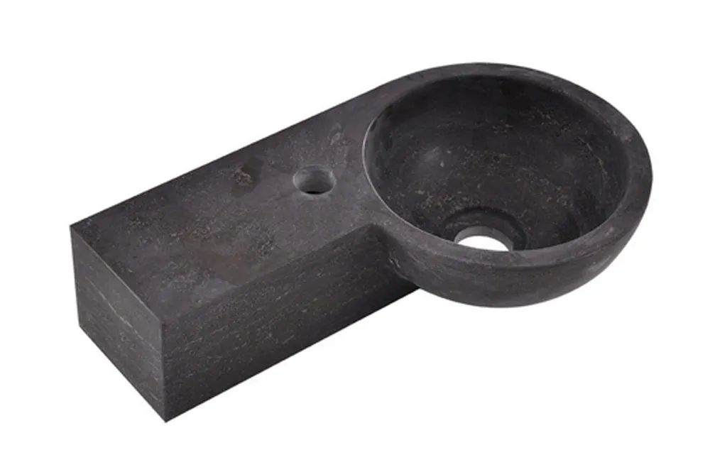 Wiesbaden Raw fontein links rond 40x23x10 cm hardsteen gezoet - Afbeelding 2