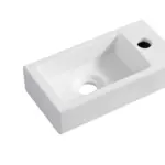 Wiesbaden Rhea S mini fontein rechts 36,5 x 18 x 9 cm keramiek mat wit