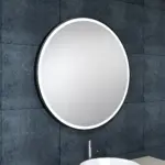 Wiesbaden Maro spiegel rond met LED, dimbaar en spiegelverwarming 100 cm mat zwa