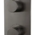 Wiesbaden Caral afbouwdeel inbouwthermostaat 2 weg gunmetal PVD