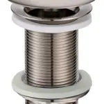 Wiesbaden UniMatch open afvoerplug verlengd 5/4" geborsteld staal