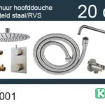 Wiesbaden one-pack inbouwthermostaatset rond type 202 GS (20cm)