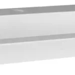 Wiesbaden Flag wastafel enkel met 1 kraangat 80x36x4 cm kunstmarmer glans wit