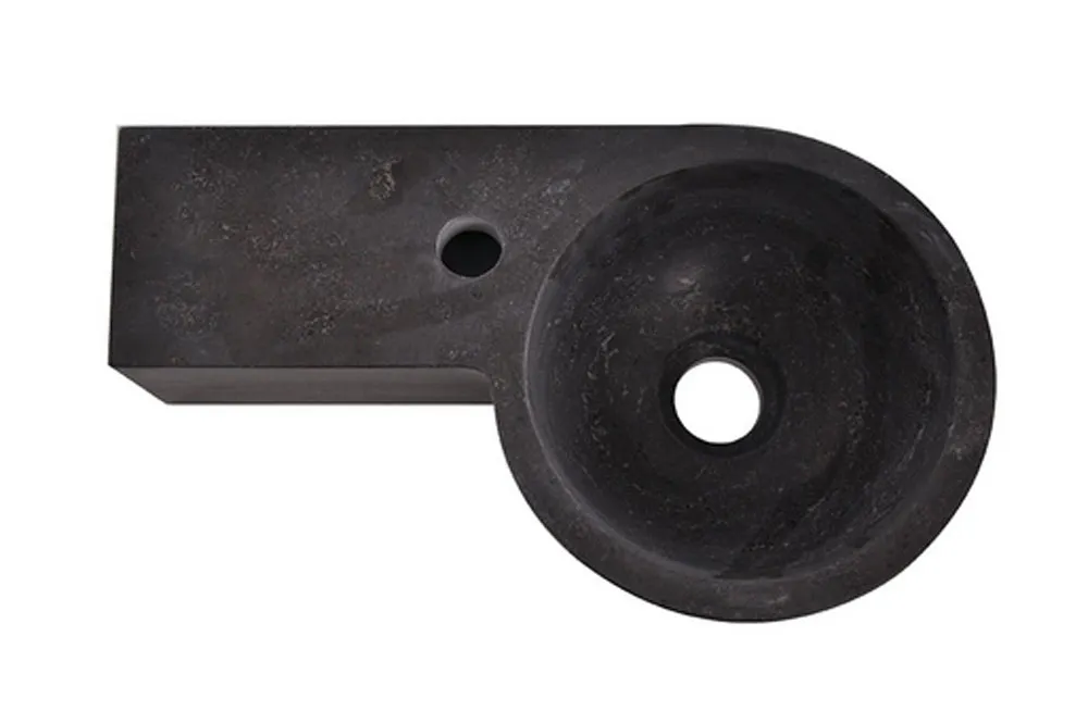 Wiesbaden Raw fontein links rond 40x23x10 cm hardsteen gezoet - Afbeelding 3