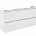 Wiesbaden Vision onderkast met 4 laden 2 uitsparingen 120 x 46 cm glans wit