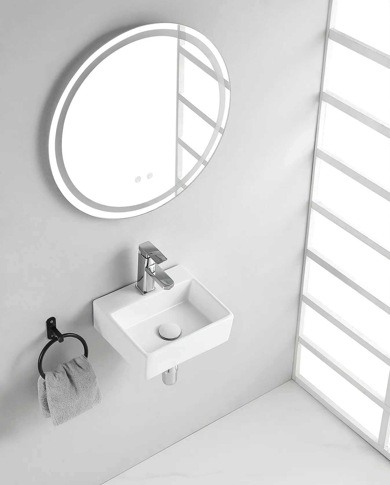 Wiesbaden Leto fontein 33,5 x 29 x 11,5 cm keramiek glans wit - Afbeelding 2