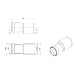Wiesbaden Verloopmof voor douchegoot 40 x 50 mm PVC