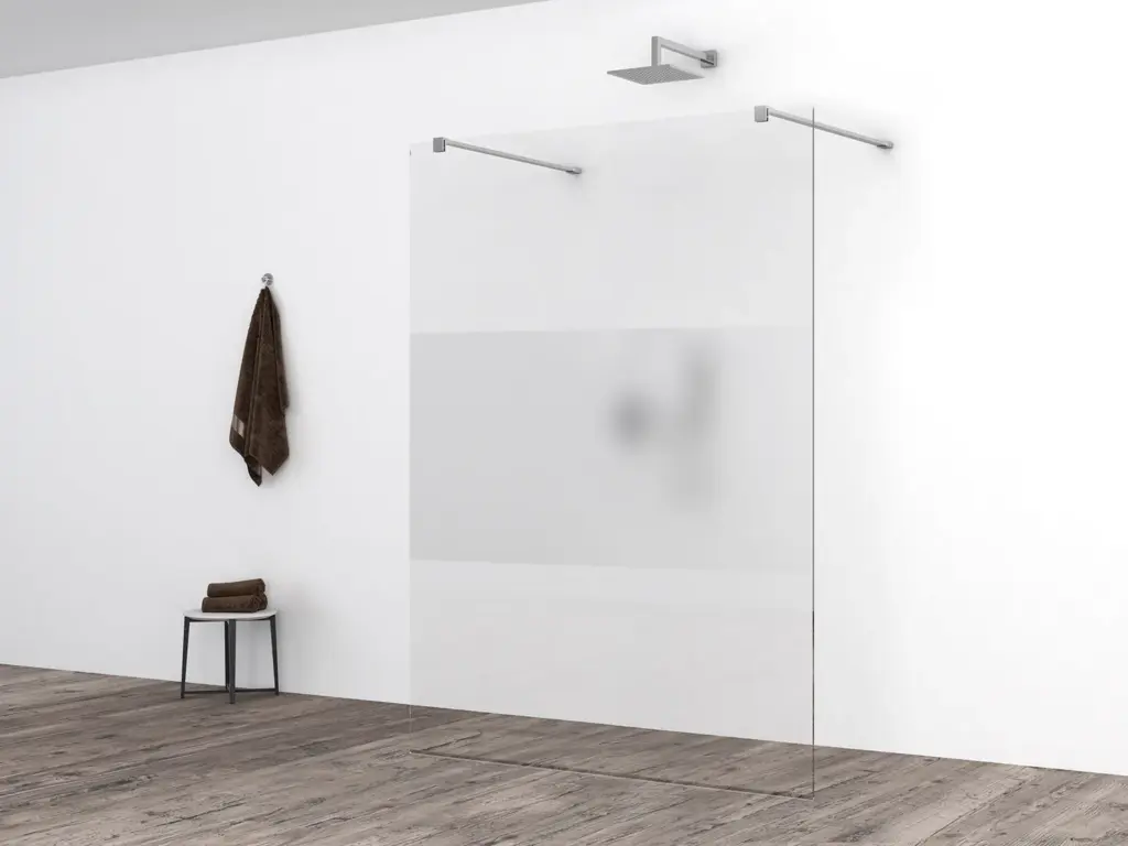 Wiesbaden Slim glasplaat 1400 x 2000 x 8 mm nano helder glas met melkglas midden