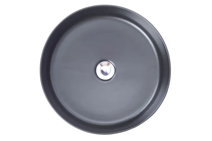 Wiesbaden Link waskom rond 40 x 12 cm keramiek mat zwart - Afbeelding 3
