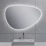 Wiesbaden Uovo spiegel ovaal met LED, dimbaar en spiegelverwarming 80 cm