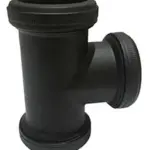 Wiesbaden UniMatch buisverbinder T-stuk 32 mm mat zwart