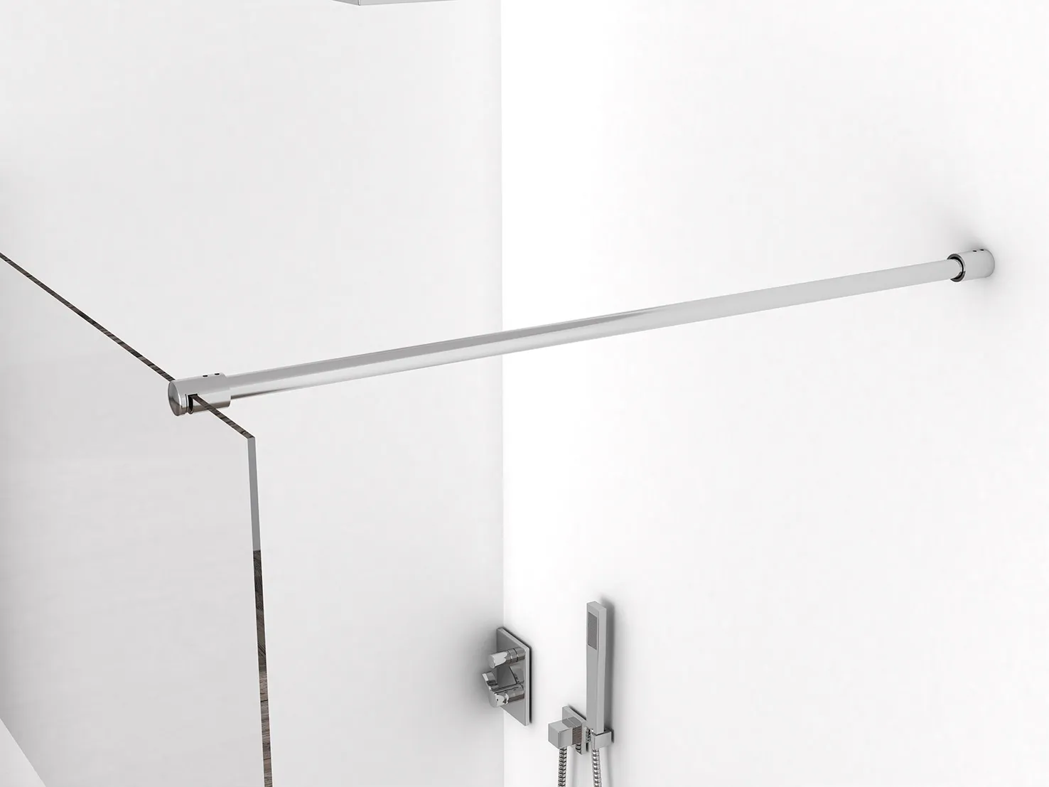 Wiesbaden Eco inloopdouche 1100 x 2000 x 8 mm nano helder glas/chroom - Afbeelding 2