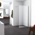 Wiesbaden Graffic inloopdouche 900 x 2000 x 10 mm nano safety glass folie helder