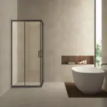 Wiesbaden Skyline hoekinstap cabine met 2 schuifdeuren 900 x 900 x 2000 x 8 mm n