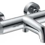 Wiesbaden Ribbd thermostatische badmengkraan hartafstand 15 cm chroom