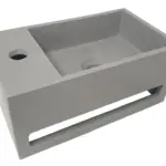 Wiesbaden Julia fontein links 35 x 20 x 16 cm solid surface betonlook
