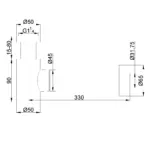 Wiesbaden UniMatch fonteinsifon 5/4" x 32 mm mat wit