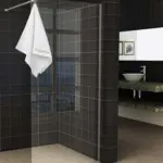 Wiesbaden Sita inloopdouche met handdoekhouder 90x200 cm chroom/8 mm helder glas