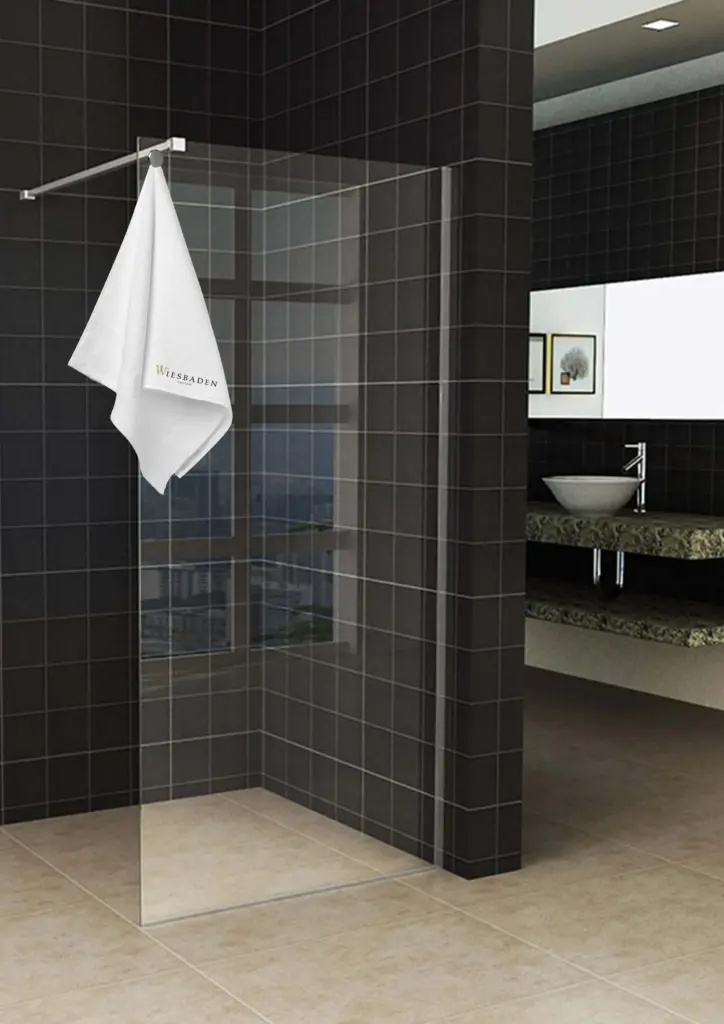 Wiesbaden Sita inloopdouche met handdoekhouder / helder glas