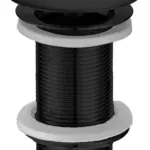 Wiesbaden UniMatch open afvoerplug verlengd 5/4" mat zwart