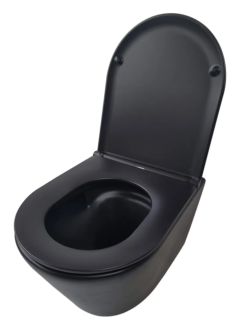 Wiesbaden Vesta Tornado flush wandcloset rimless met Flatline toiletzitting soft - Afbeelding 3