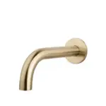 Wiesbaden Caral baduitloop rond 20 cm 1/2'' geborsteld messing PVD