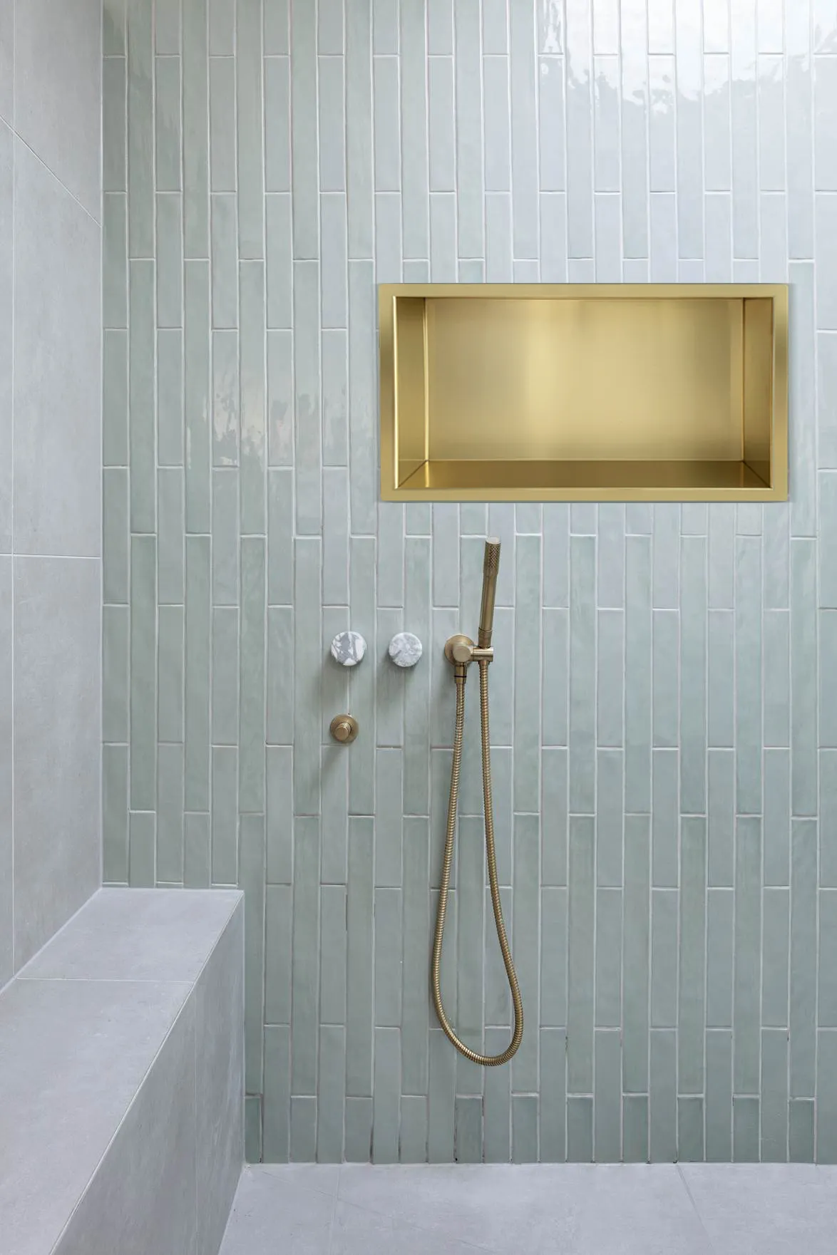 Wiesbaden Demis inbouwnis 30 x 60 x 7 cm geborsteld messing PVD - Afbeelding 4