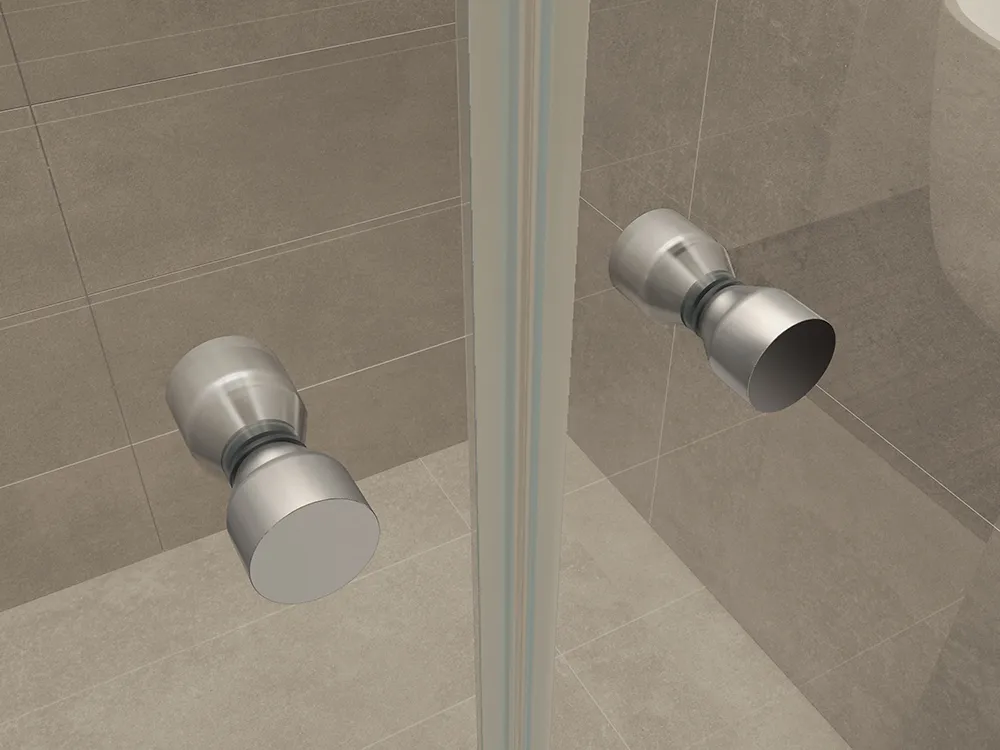 Wiesbaden Lagos pendeldeur in nis 1000 x 2000 x 6 mm nano helder glas/chroom - Afbeelding 3