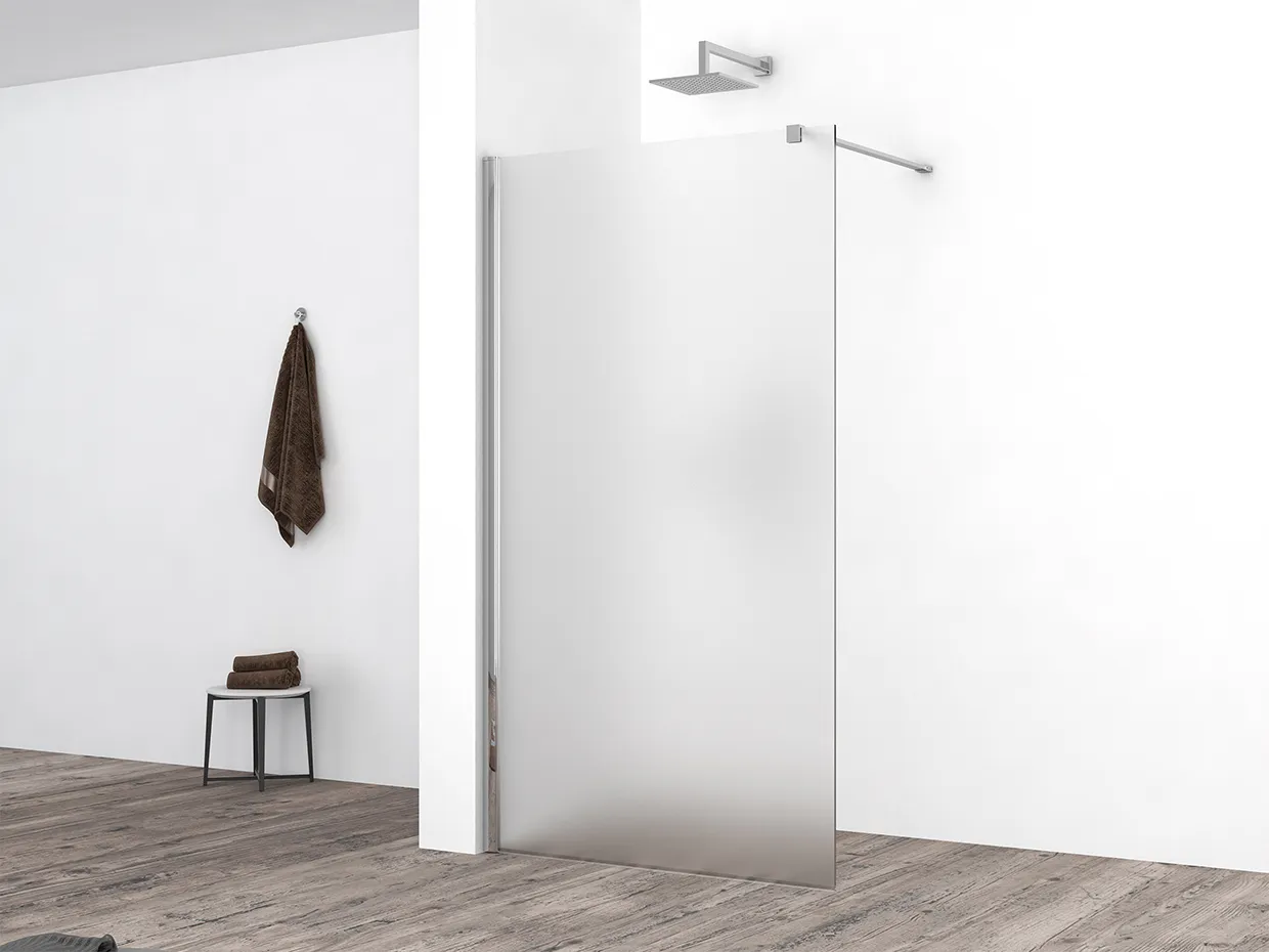 Wiesbaden Comfort inloopdouche 900 x 2000 x 10 mm nano melkglas/chroom