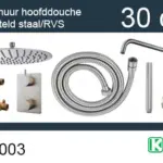 Wiesbaden one-pack inbouwthermostaatset rond type 204 GS (30cm)