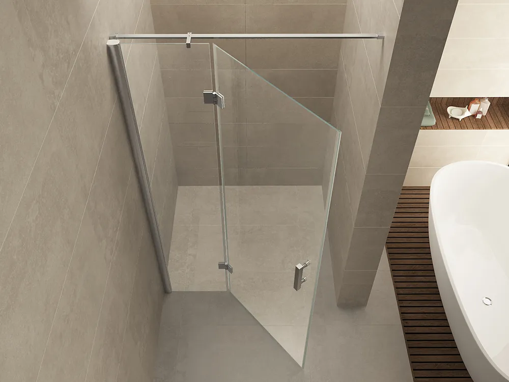 Wiesbaden Vaz nisdeur met vast deel 1400 x 2000 x 8 mm nano helder glas/chroom - Afbeelding 2