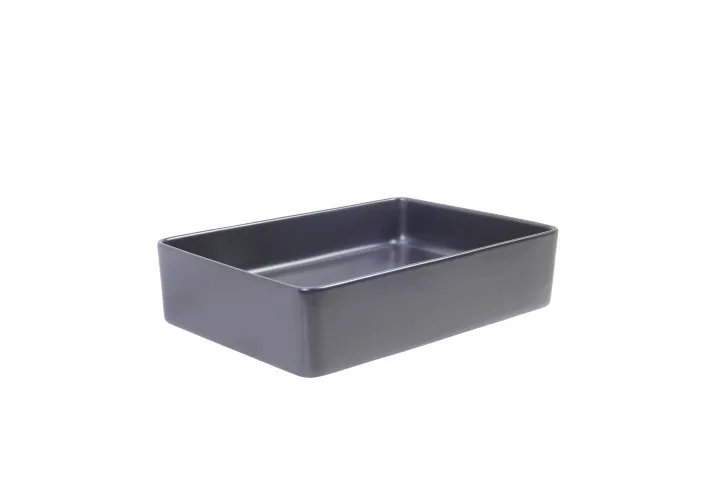 Wiesbaden Link opzetwastafel 35 x 50 x 12 cm keramiek mat zwart - Afbeelding 3