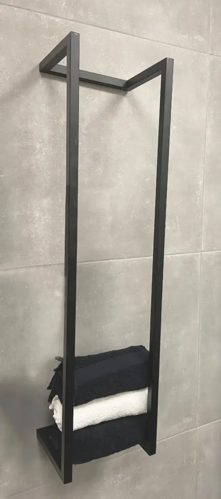 Wiesbaden Loft handdoekrek 95 x 25 x 20 cm mat zwart