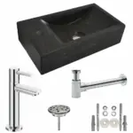 Wiesbaden One pack Raw fontein links 40x22x10 cm hardsteen gezoet