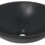 Wiesbaden Valerie waskom rond 43 x 13 cm solid surface mat zwart