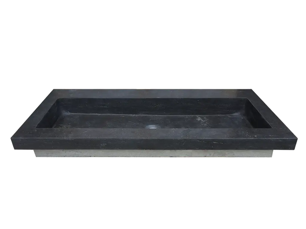Wiesbaden Raw wastafel enkel zonder kraangat 120x46x5 cm hardsteen gezoet
