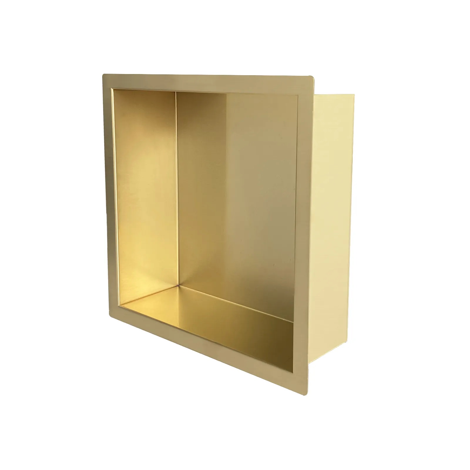 Wiesbaden Demis inbouwnis 30 x 30 x 7 cm geborsteld messing PVD - Afbeelding 2