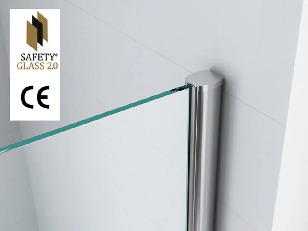 Wiesbaden Graffic inloopdouche 1200 x 2000 x 10 mm nano safety glass folie helde - Afbeelding 2