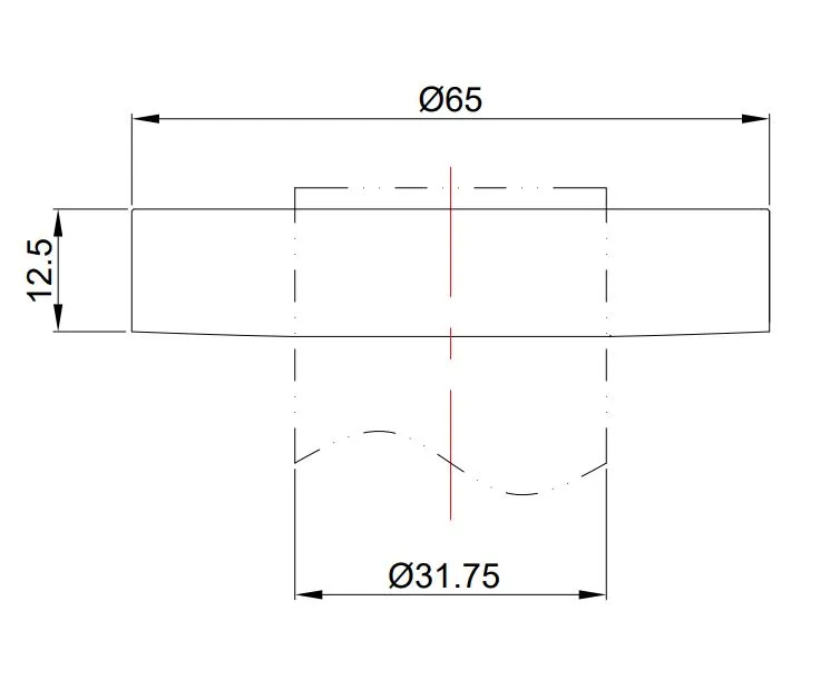 Wiesbaden UniMatch sifon rozet 32 mm x 65 mm geborsteld messing PVD - Afbeelding 3