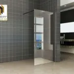 Wiesbaden Graffic inloopdouche 900 x 2000 x 10 mm nano safety glass folie helder