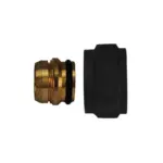 Wiesbaden adaptor eurokonus/knel 15mm mat zwart