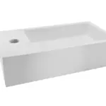 Wiesbaden Lotte fontein links 40 x 22 x 10 cm solid surface mat wit