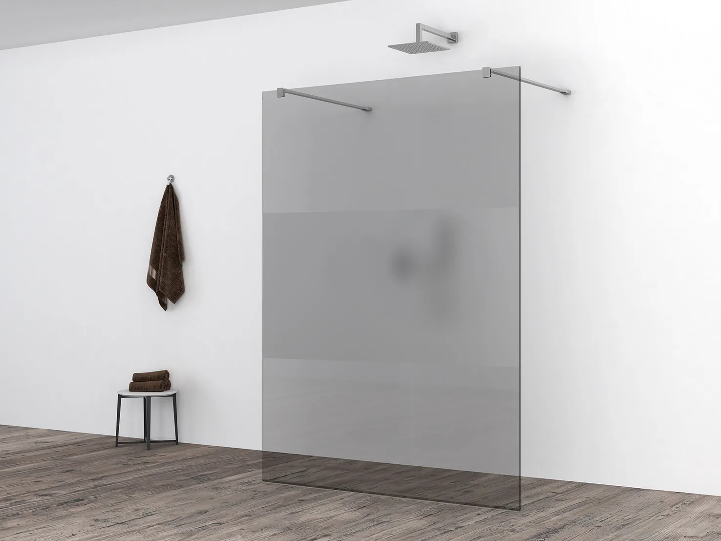 Wiesbaden Slim glasplaat 1400 x 2000 x 8 mm nano rookglas met melkglas middenban