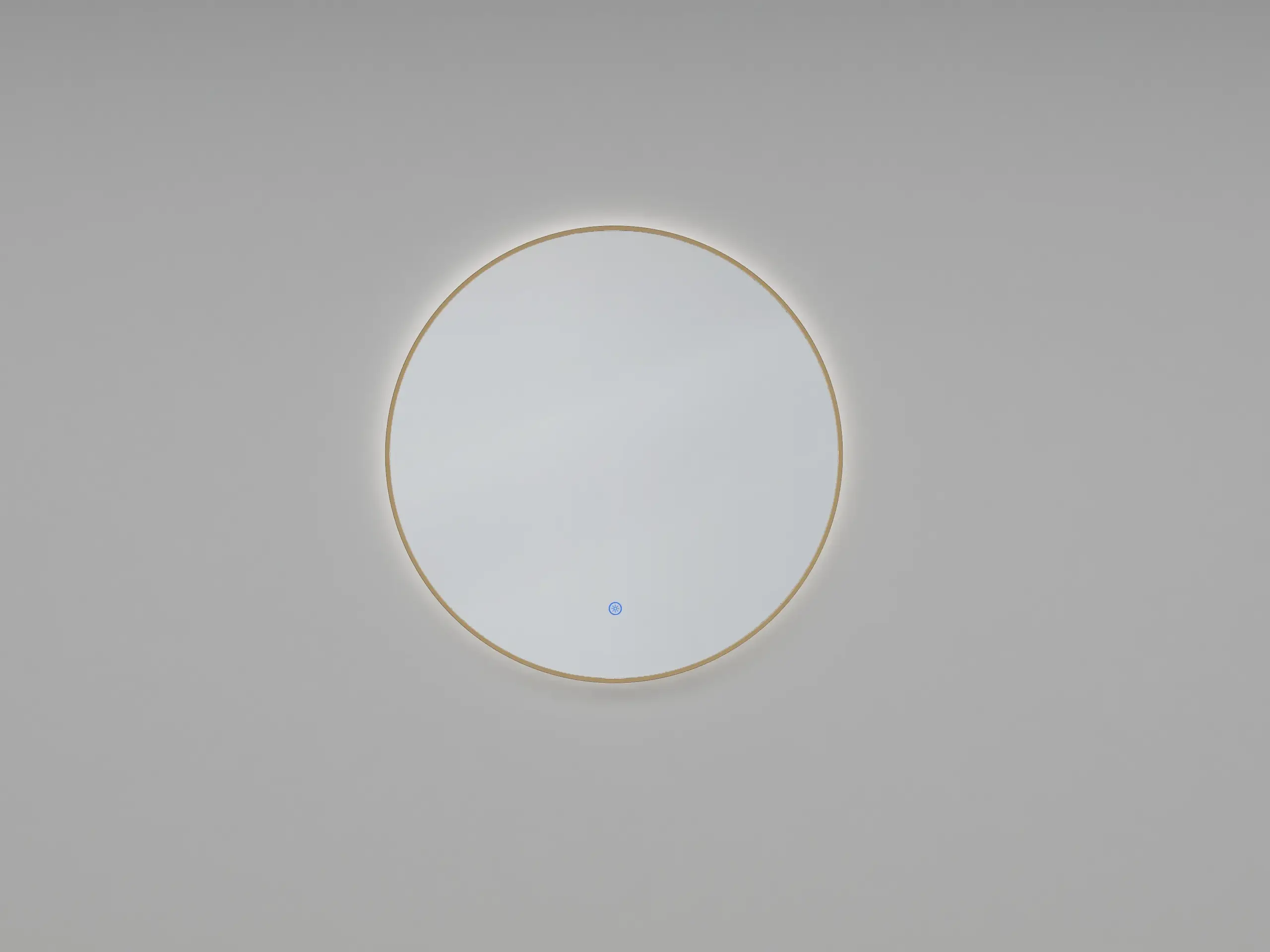 Wiesbaden Novi spiegel rond met LED, dimbaar 60 cm geborsteld messing - Afbeelding 4