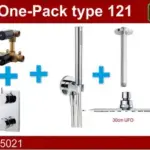 Wiesbaden one-pack inbouwthermostaatset type 121 CHR (30cm ufo)
